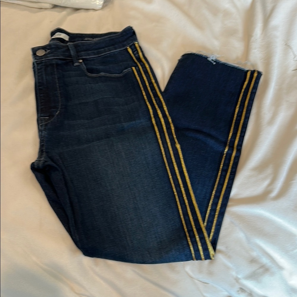 Fidelity Blue Jeans with Gold Accents